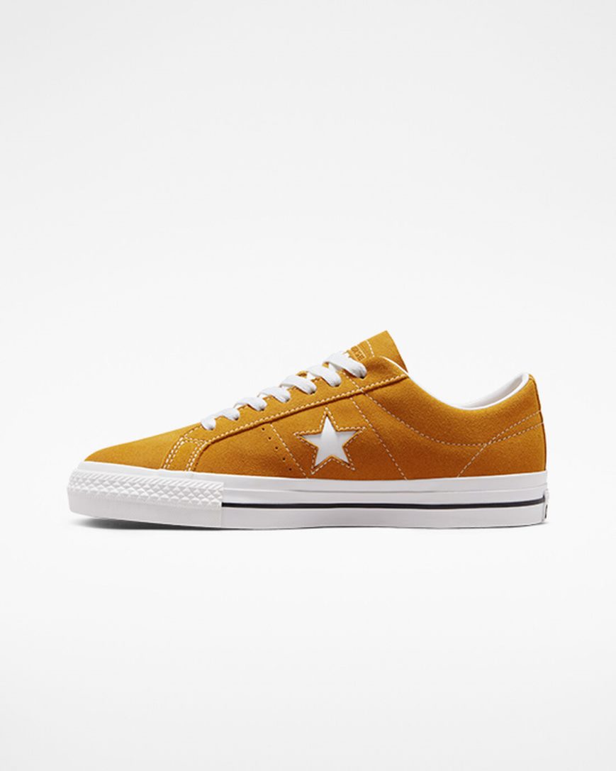 Tenis Skate Converse One Star Pro Feminino Douradas Laranja Branco Pretas | PT C09PT17